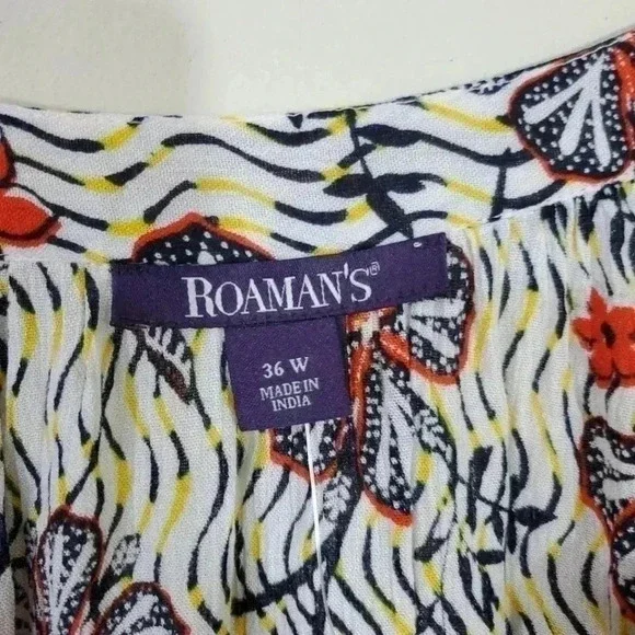 Roamans Plus Size Crinkle Tunic Blouse Top. Brand new size 36W - Picture 8 of 8